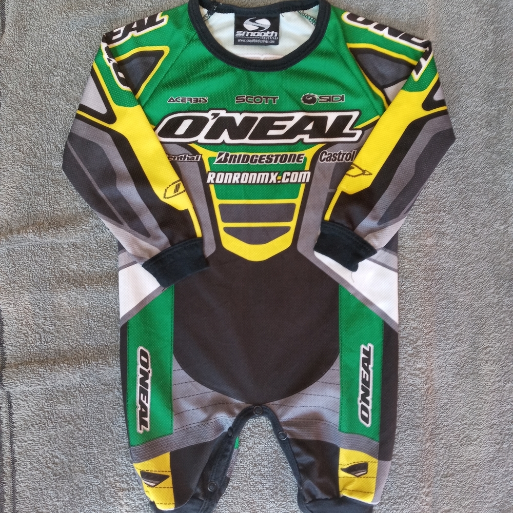 Motorcycle baby boys jumpsuit 6 to 12 mo